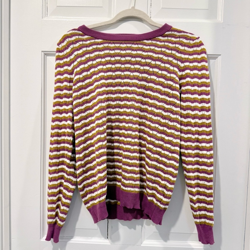 ModCloth Pink Striped Knit Top Size Small